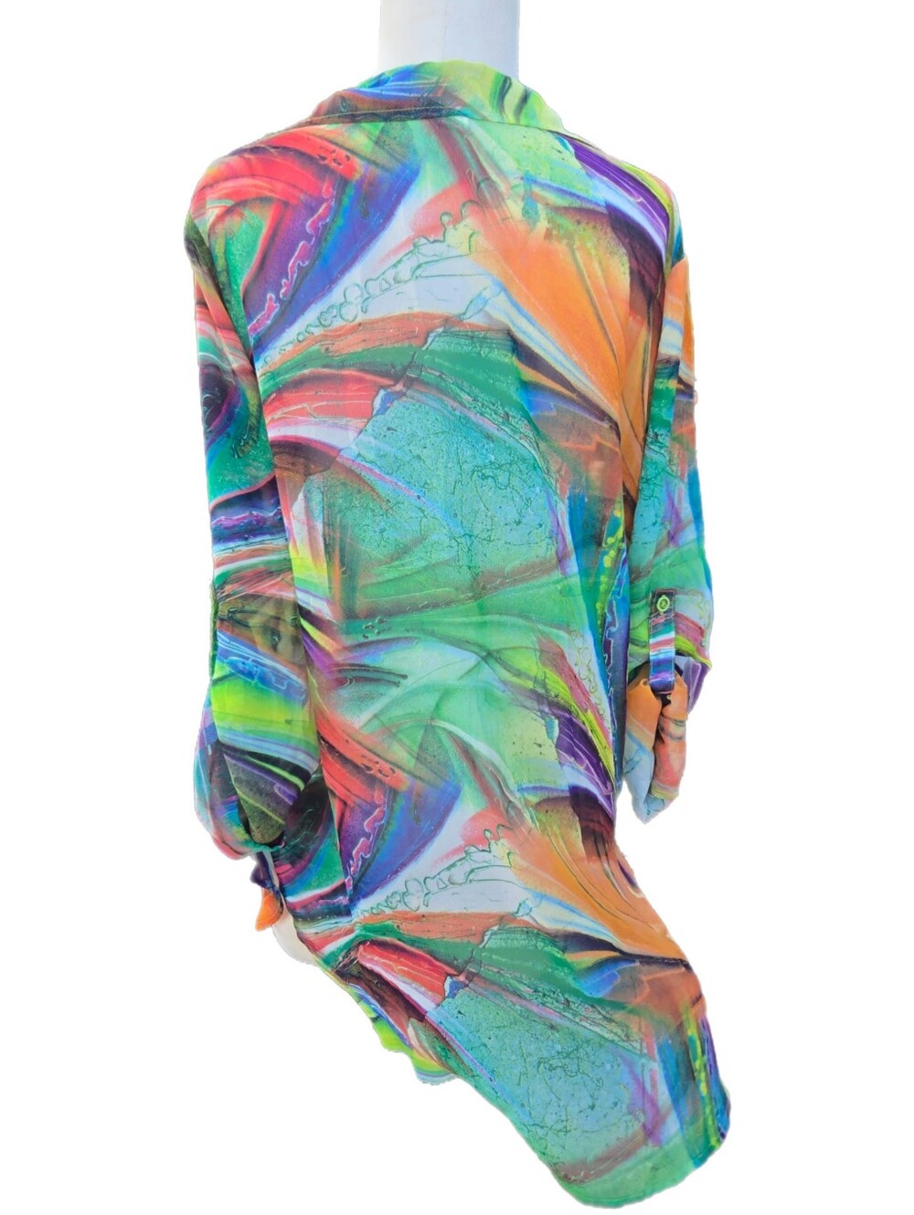 Joseph Ribkoff Trippy Chiffon Blouse - Picture 3 of 6